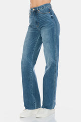 Hazel Blues® |  Judy Blue Tummy Control Cut Raw Hem Straight Jeans