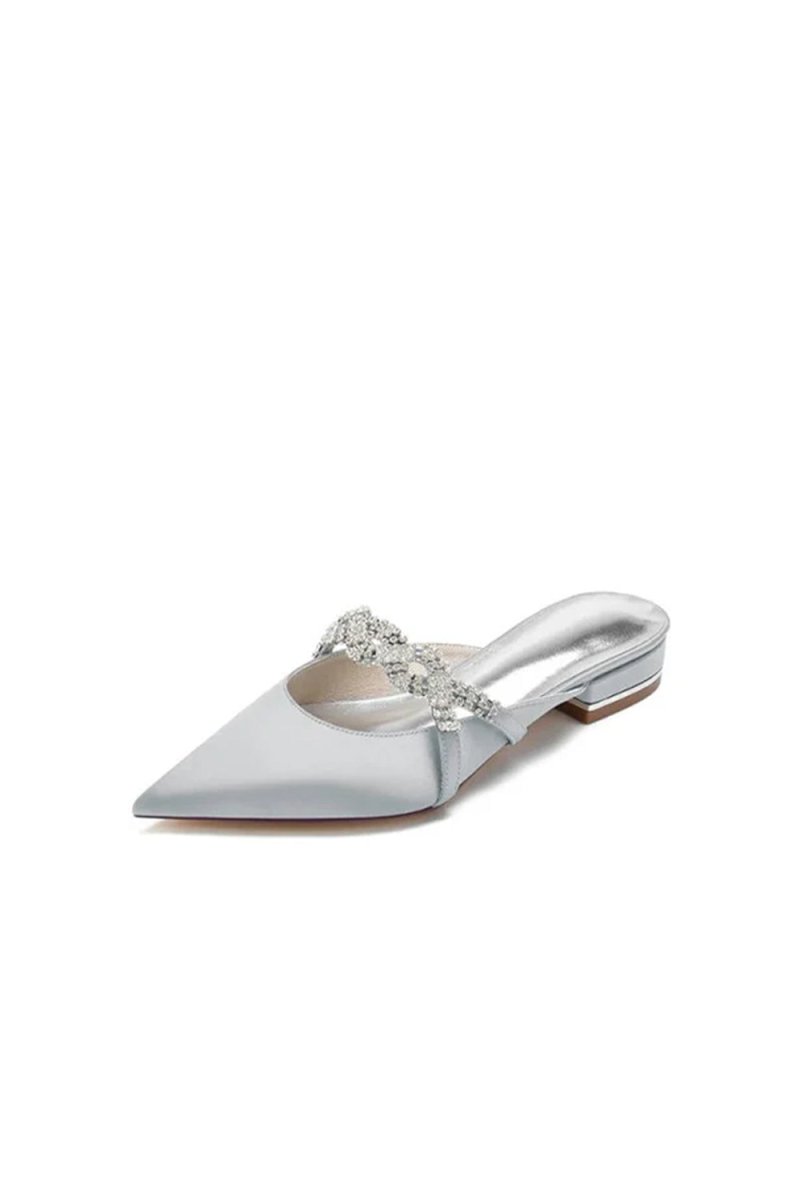 Glitter Crystal Embellished Kitten Sandals